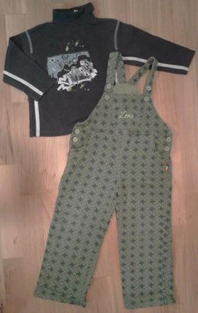 Kalhoty s laclem + rolak - vel.110, loap,110