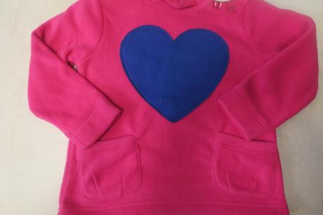 Fleecová mikinka se srdcem, marks & spencer,98