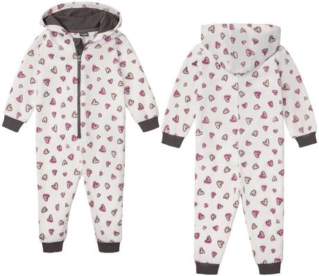 Srdíčkový overal fleecový smetanový vel. 86/92, lupilu,86 / 92