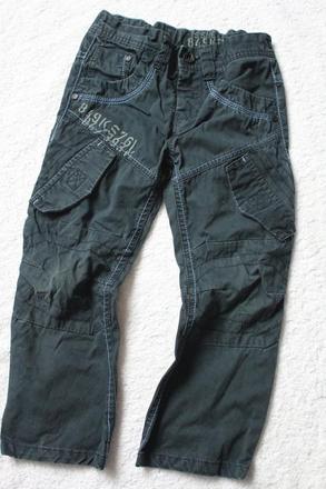 Plátěné tmavě modré kalhoty sportovní, next,110