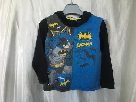 Vel. 92 černé triko s kapucí batman, 92