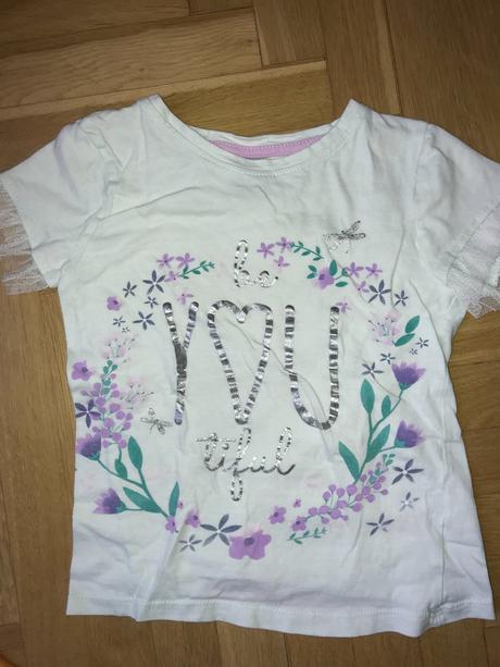 3x zelenkavé tričko, vážka, krajka, 122, 134