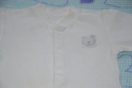 Bílý overálek s medvídkem, tesco,74