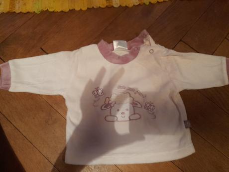 Růžové malé tričko s ovečkou na holčičku, 80