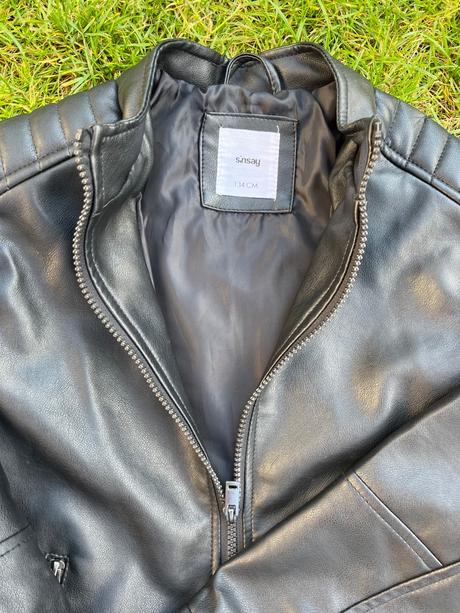 Kožená bundička biker vel.134, sinsay,134