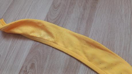 Žlutá plavková push-up podprsenka - cca 85b, l