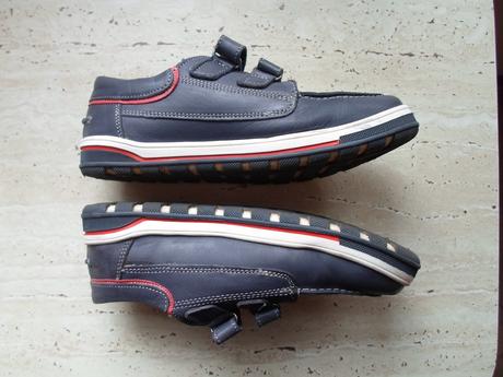 Modré boty polobotky kožené, lasocki,35