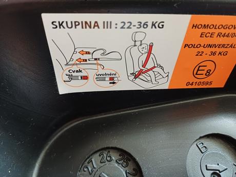 Podsedák do auta s isofixem, 