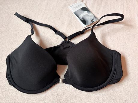 Černá sportovní podprsenka s překříženými ramínky, h&m,75b