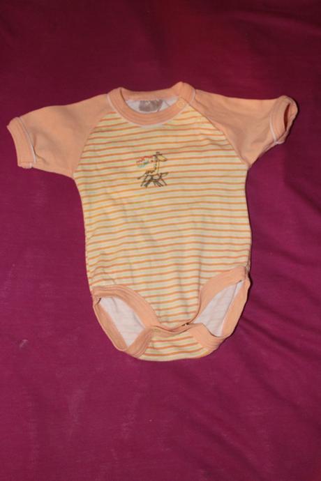 Dětské body proužky žirafa a žirafka vel. 50 - 56, k&y,50