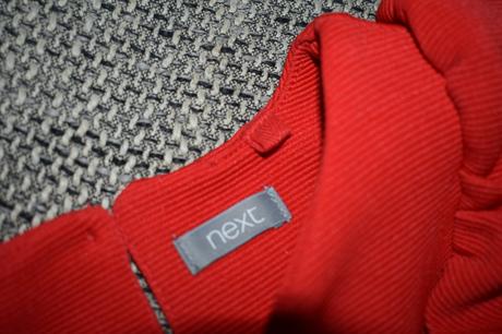 Červené  slušivé slavnostní šaty next, 2016, 134, next,134