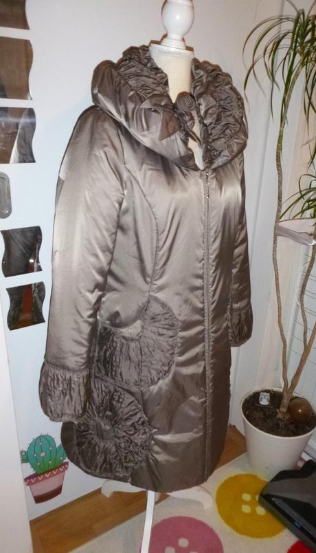 Luxusně originálně-elegantní bundo-kabát-vel.m-l, m