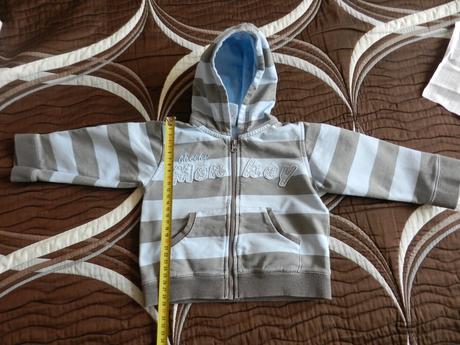 Mikina na zip s pruhy, m&co,80
