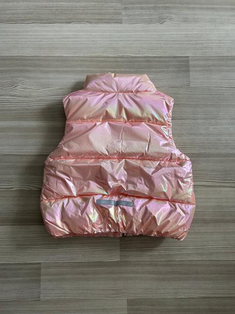 Růžová vatovaná vesta h&m, v. 98/104 nová, h&m,98 / 104