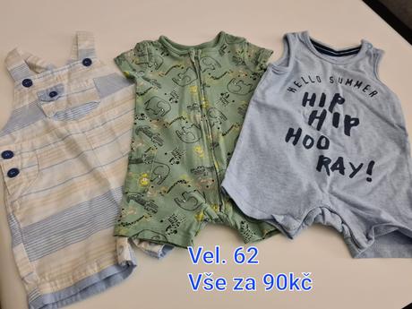 Chlapecké letní overaly 3x 62, 62