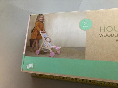 Kočárek golfky látka dřevo zn. little dutch růžová, 