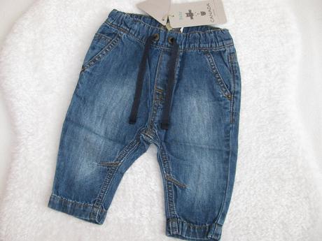 Kalhoty z tenké letní džínoviny - denim v.6měs., house,68