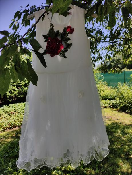 Šaty -vel.138-134, vánoce, křtiny, 134