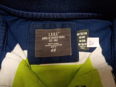2 x tričko, vel 122/128, h&m, topolino, topolino,128
