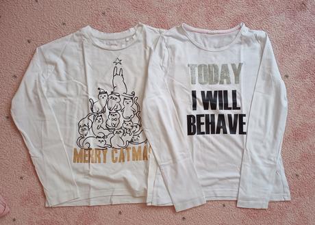 2x tričko dlouhý rukáv vel. 134/140, coolclub,134