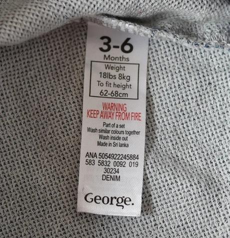 Džínová bunda vel. 3 - 6 m, george,68
