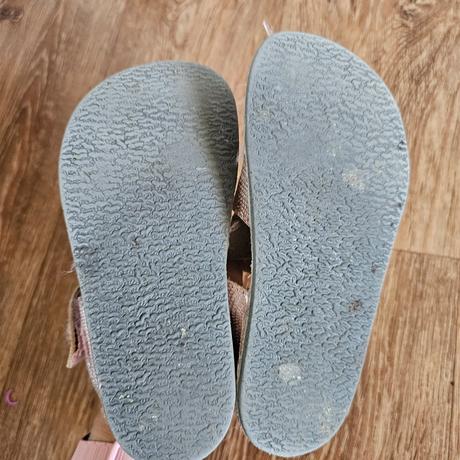 Dívčí sandále ef barefoot vel. 28 pink glitter, 28