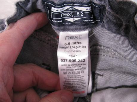 Frajerské šedé trhané džíny next unisex, next,74