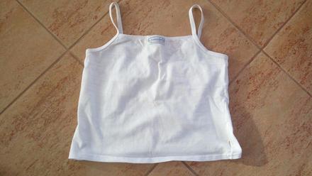 Sportovní tílko - bílé, vel. 9-10 let, 140