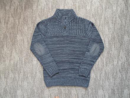 Modrý svetr svetřík s knoflíčky, c&a,146