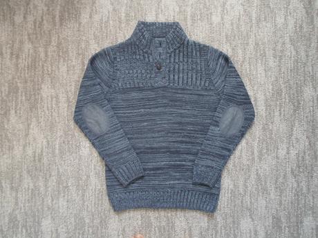 Modrý svetr svetřík s knoflíčky, c&a,146