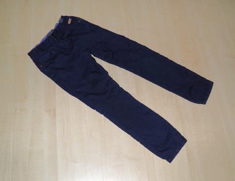 Modré plátěné kalhoty - vel.146, c&a,146