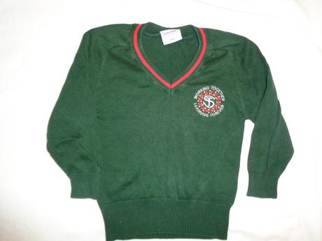 Lahvově zelený přízový svetr, 104