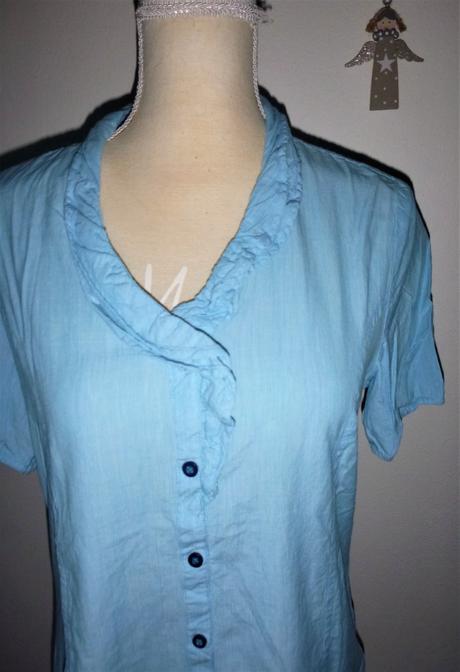 Košilová halenka - vel.l krásně modrá, l