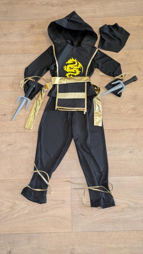 Ka483 karnevalový kostým ninja vel. 4 - 6 let, 