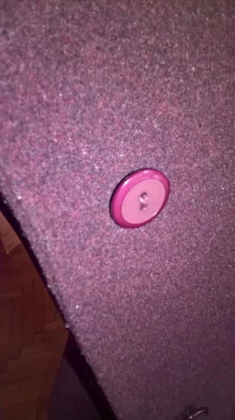 Zimní tmavě bordový vínový kabát , 42