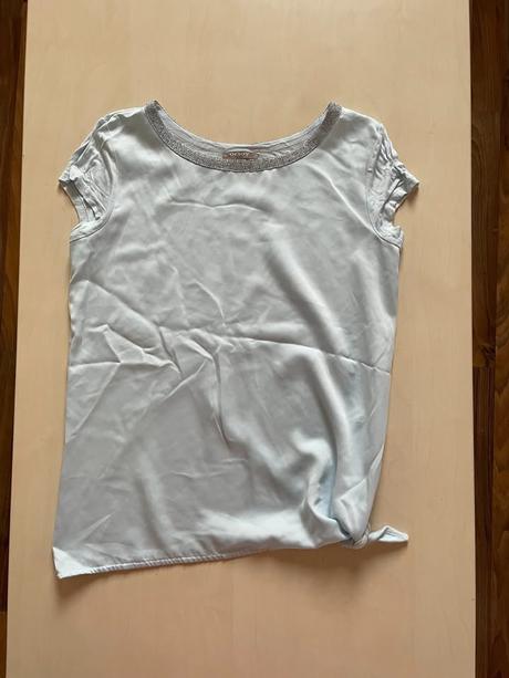 Světle modrý top se stříbrným lemem, vel s, orsay, orsay,s