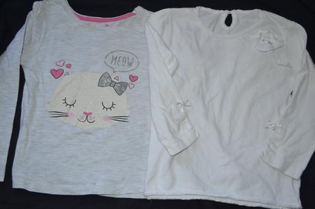 2x dívčí bavlněné tričko 116, e-vie,116