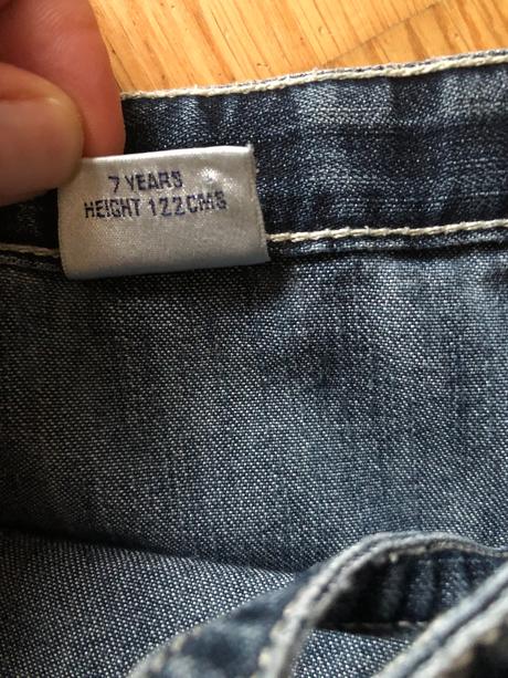Riflová sukne next, vel. 122, next,122