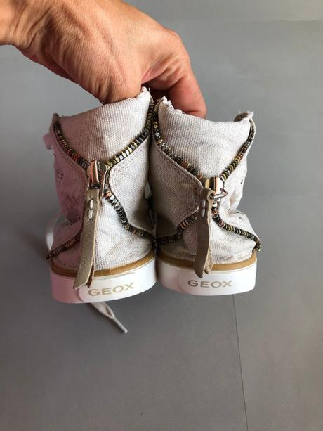Sneakers geox vel. 36 zipy béžová třpyt kotníkové, geox,36