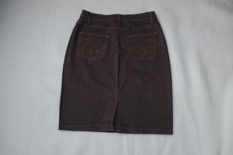 Hneda dzinova sukne, bonprix,40