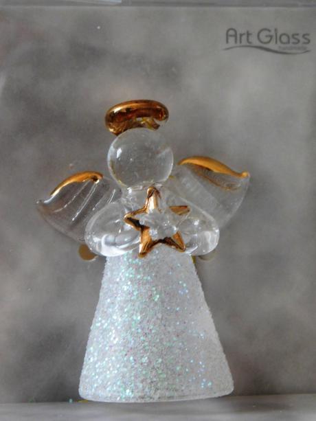 Skleněný andílek na zavěšení, 