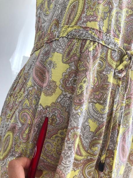Šaty h&m xs s paisley vzorem žluté, h&m,xs
