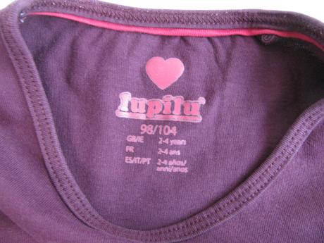 Vínově červené bavlněné tričko, lupilu,104