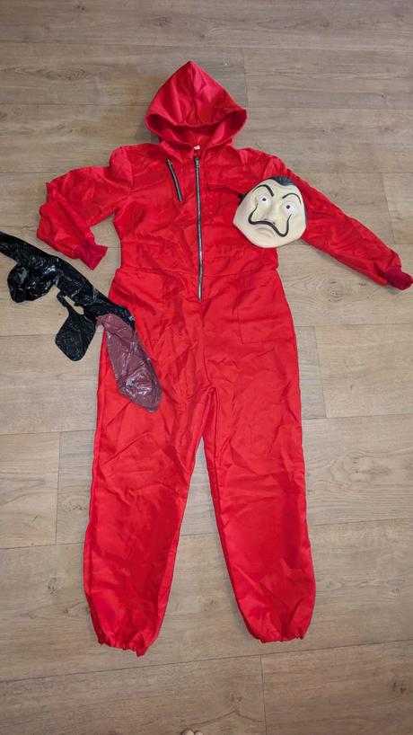 Ka246 kostým lupič - papírový dům vel. 152,,