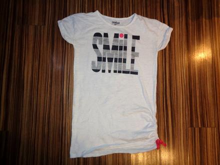 Bílé tričko se stříbrným nápisem, oshkosh,140