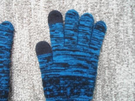 Modré prstové rukavice rukavičky dotykové, quechua,140