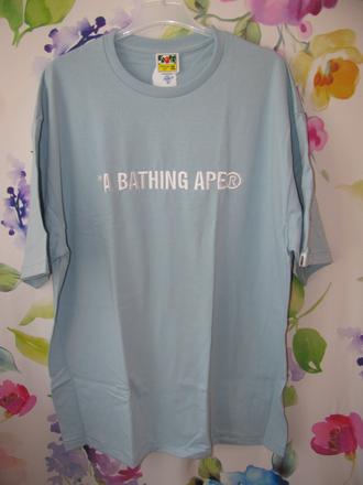 Pánské modré bavlněné tričko a bathing ape, xxxl