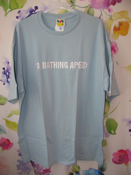 Pánské modré bavlněné tričko a bathing ape, xxxl