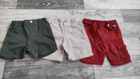 Kraťasy/šortky chlapecké 3x vel.80/86, f&f,80
