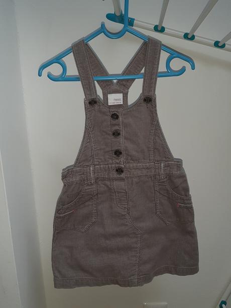 Manžestrová sukně, sukýnka s laclem, šatovka, next,110